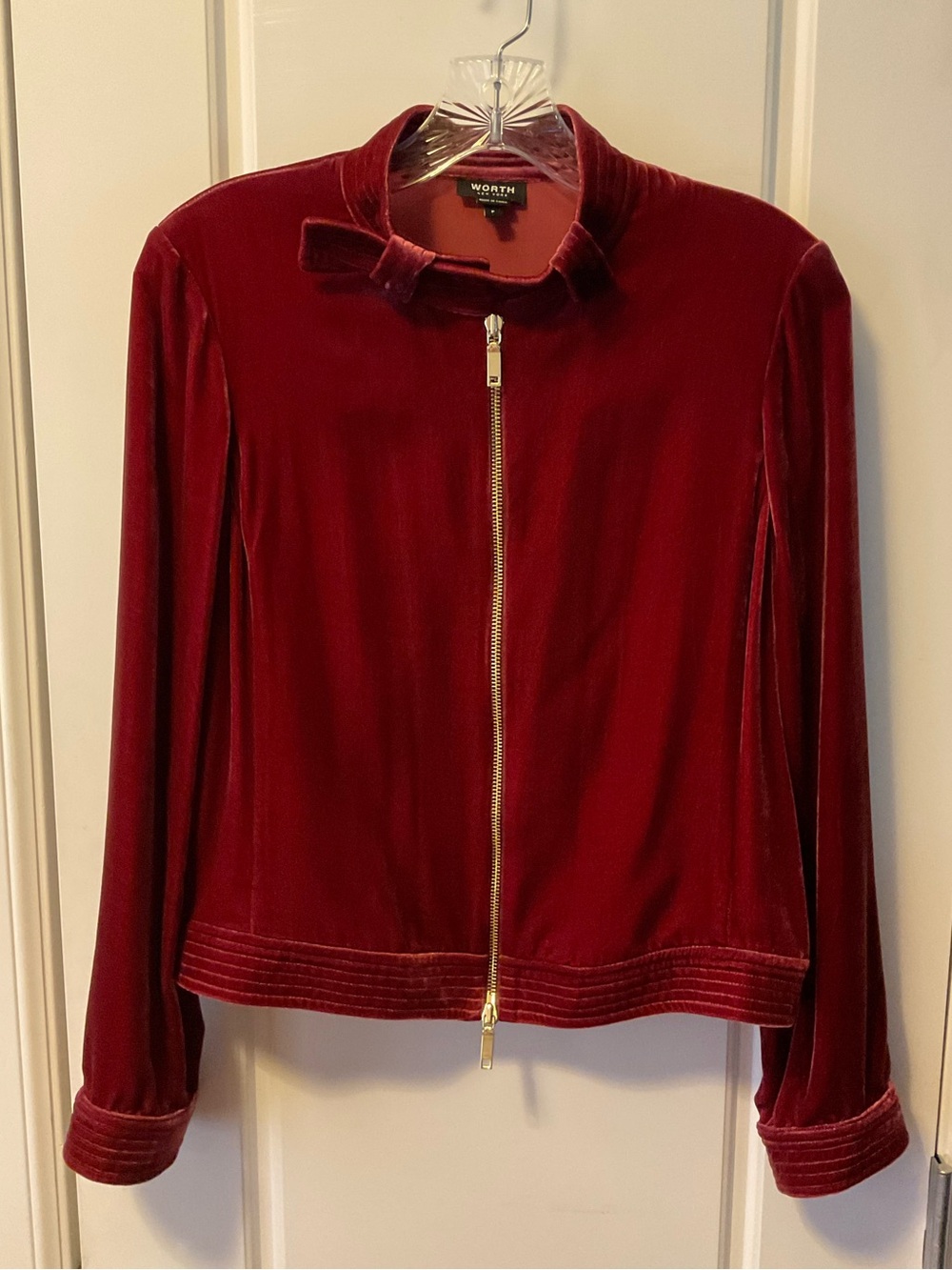 Worth Red Velvet Jacket